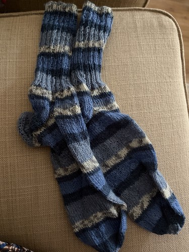 Wollsocken stricksocken blau - stricksocken,